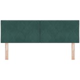  LED glava kreveta Tamnozelena 160 cm Baršun | shoptok.hr