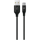 Kabel - Type C to USB (2,00m) - Black - Alumi Cable