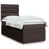 Maison Chic Box spring postelja - Vzmetna postelja z vzmetnico temno rjava 100x200 cm blago SL4915, (21900037) | Shoptok.si