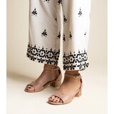 Gemre Dark Beige Classic Block Heel Sandals Kinsela | Shoptok.si