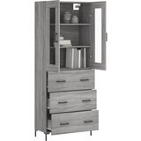  Visoka komoda siva sonome 69,5x34x180 cm od konstruiranog drva | shoptok.hr