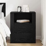 vidaXL Noćni ormar Crni hrast 50 x 36 x 60 cm Konstruirano drvo Cijene