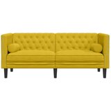  Chesterfield sofa s jastucima za 2 osobe, žuti baršun | shoptok.hr