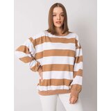 FANCY Sweatshirt-FA-BL-7261.74P-white-brown | Shoptok.si