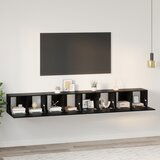 vidaXL Set TV komoda 4 pcs Crni hrast Srednja 30 x 60 x 30.5 cm Cijene