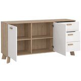 Tvilum Bela/v naravni barvi komoda v hrastovem dekorju 147x73x39 cm Ikast – | Shoptok.si