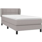  Okvir kreveta s oprugama i madrac svjetlosivi 90x200cm tkanina | shoptok.hr