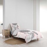 douceur d'intérieur Bijela/ružičasta pamučna posteljina za krevet za jednu osobu 140x200 cm Namaste – | shoptok.hr