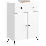  Kreveta Bijela visokog sjaja 66 x 34,5 x 90 cm Slike