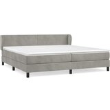 The Living Store Box spring postelja z vzmetnico svetlo siva 200x200 cm žamet - Box Spring Postelja, (21488964) | Shoptok.si