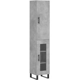  Visoka komoda siva betona 34 5x34x180 cm od konstruiranog drva | shoptok.hr