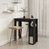 vidaXL Barski stol s policom crni 102 x 50 x 103,5 cm od iverice | shoptok.hr