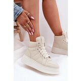 EVENTO High Women's Sneakers On Platform Beige Tillive | Shoptok.si