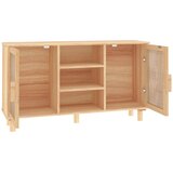  Komoda smeđa 105x30x60 cm masivna borovina i prirodni ratan | Eponuda.ba