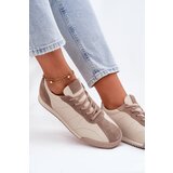 Laura Messi Ladies Leather Sports Shoes Beige 2935 | Shoptok.si