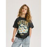 Reserved Ležerni t-shirt s printom - tamnosivo | shoptok.hr
