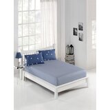 Aberto Design set čaršaf i 2 jastučenice Ucgen, 160x200+20 cm , Plavo-bela u