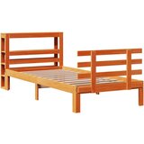  Okvir kreveta s uzglavljem voštano smeđi 100x200 cm od borovine | shoptok.hr