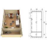 Male kuće Drvena kuća LEON A 725 × 300 cm sa šindrom | shoptok.hr