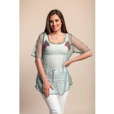 Fenzy Prozirni Top Za Veće Veličine S Vezom, Boje Mente | shoptok.hr