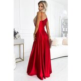 Numoco Long elegant satin dress for one shoulder | Shoptok.si