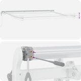 vidaXL Automatska uvlačiva tenda s LED zelenom i bijelom 450x300 cm, Zamjenski materijal za tenda za okvir 4,5x3 m zeleni i bijeli | shoptok.hr