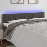  LED uzglavlje tamnosivo 200x5x78/88 cm baršunasto | shoptok.hr