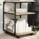  Stojalo za tiskalnik 3-nadstropno sonoma hrast 43x48x64 cm les, (5000152782) | Shoptok.si