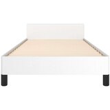  Posteljni okvir z vzglavjem bel 100x200 cm umetno usnje, (20788366) | Shoptok.si