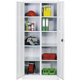 C+P Omara za material iz jeklene pločevine, 8 polic, VxŠxG 1950 x 930 x 500 mm, svetlo siva | Shoptok.si