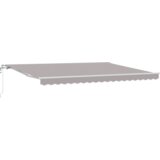vidaXL Automatska uvlakača tenda svjetlosiva 450x350 cm, Zamjena platna tende za okvir 4,5x3,5 m svjetlosiva | shoptok.hr