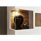 Hom`in viseča vitrina, bela, barve hrasta | Shoptok.si