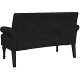  Klupa s naslonom crna 120x62x75,5 cm tkanina | shoptok.hr