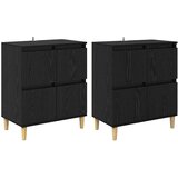  Komode 2 kom. Crni hrast 60 x 35 x 70 cm Konstruirano drvo | shoptok.hr
