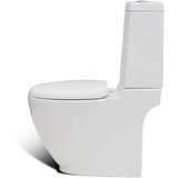 Bel keramičen kopalniški set stoječa WC školjka in bide | Shoptok.si