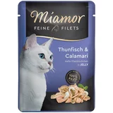 Miamor Varčno pakiranje: Feine Filets v želeju 24 x 100 g - Tuna in lignji