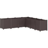 Maison Chic Vrtno cvetlično korito - Cvetlični Lonec rjavo 160x160x53 cm PP, (21789167) | Shoptok.si
