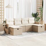 vidaXL 6-dijelni set vrtnih sofa s jastucima bež od poliratana | shoptok.hr