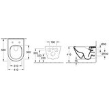 Villeroy Boch 4609R0R1 Subway 2.0 Comfort CeramicPlus viseča brezrobna WC školjka | Shoptok.si