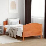 Maison Chic Posteljni okvir - Enojna postelja - Postelja za odrasle brez vzmetnice voščeno rjav 90x200 cm borovina-J8202, (21771637) | Shoptok.si