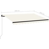  Tenda na ručno uvlačenje s LED svjetlom 350 x 250 cm krem | shoptok.hr