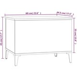  Klubska mizica dimljeni hrast 60x44,5x45 cm inženirski les, (20712210) | Shoptok.si