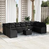  Sjedeća garnitura za vrt Crna 55 x 55 x 37 cm poliratan | shoptok.hr