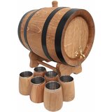  Hrastova bačva 5L + 6 čaša | shoptok.hr