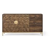 GINER Y COLOMER Omarica iz mangovega lesa z zlatimi detajli, (22147753) Cene
