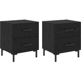  Noćni ormar s ladicama 2 pcs Crni hrast 40 x 35 x 47 5 cm | shoptok.hr