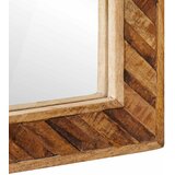  Ogledalo Zidne s ogledalom Smeđa 70 x 50 x 3 cm Stakl | Shoptok.si