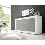 LC Mobili Elegantna komoda s 3 vrata, bijela/beton BASIC 209015-05B Cijene