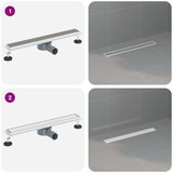 Tuš kanal 2-u-1 sa 360° sifonom Srebrno 60 cm | shoptok.hr
