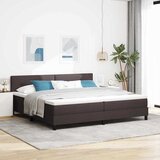  Krevet s opruga kutije Tamno smeđa 200 x 200 cm tkanina | shoptok.hr